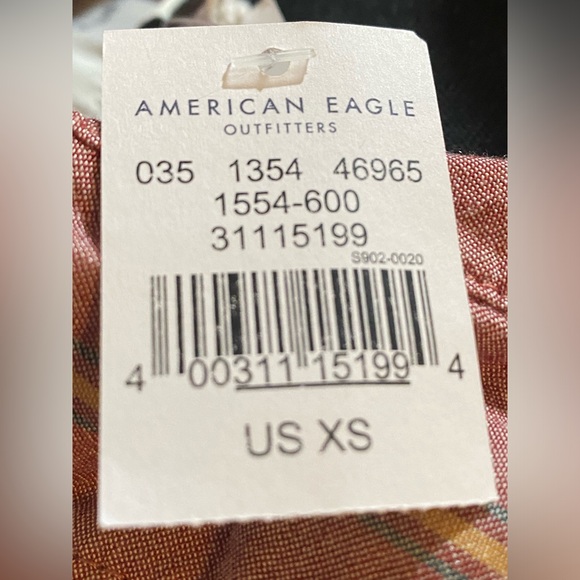 American Eagle-NWT- Mauve-Size XS- Long Sleeve Button Down-Front Tie -Oversized - Picture 9 of 11